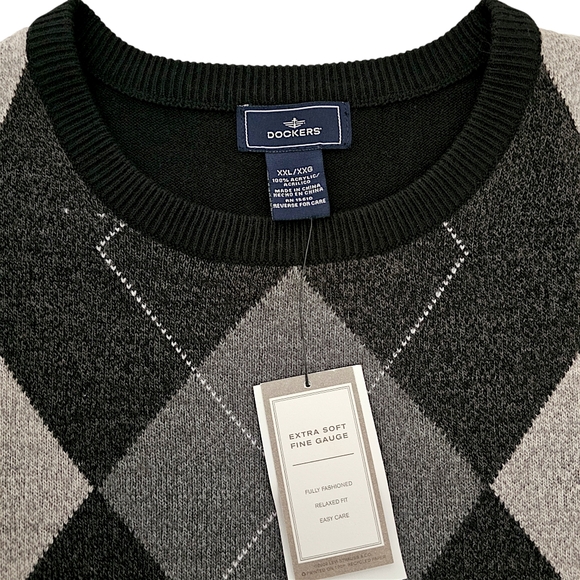 Dockers 2009 Men's Argyle Crewneck Sweater - Size XXL - Picture 4 of 10